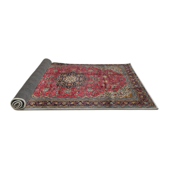 Sideview of Traditional Brown Red Medallion Rug, tr1934