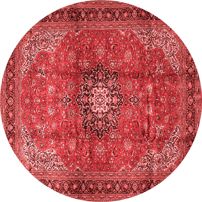 Machine Washable Medallion Red Traditional Rug, wshtr1934red