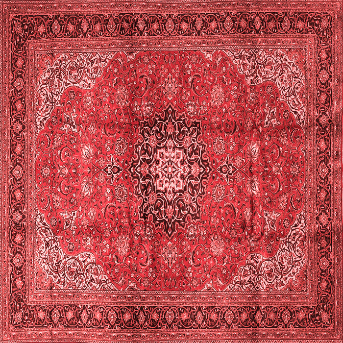 Machine Washable Medallion Red Traditional Rug, wshtr1934red
