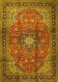 Medallion Yellow Traditional Rug, tr1934yw