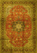 Medallion Yellow Traditional Rug, tr1934yw