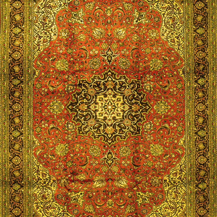 Medallion Yellow Traditional Rug, tr1934yw