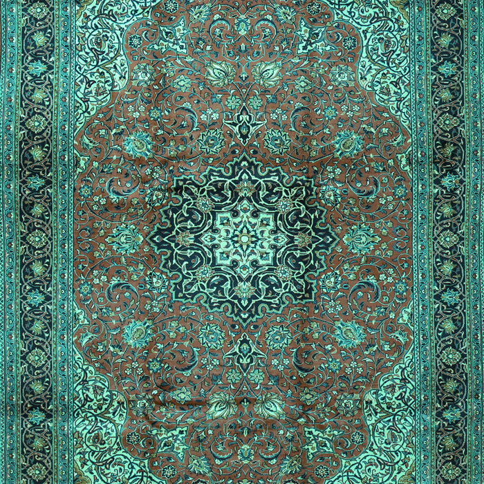 Medallion Turquoise Traditional Rug, tr1934turq