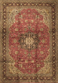 Medallion Brown Traditional Rug, tr1934brn