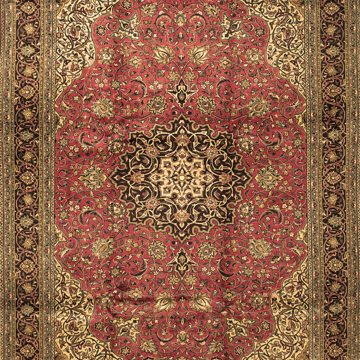 Medallion Brown Traditional Rug, tr1934brn