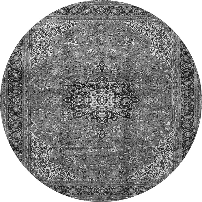 Square Medallion Gray Traditional Rug, tr1934gry