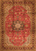 Medallion Orange Traditional Rug, tr1934org