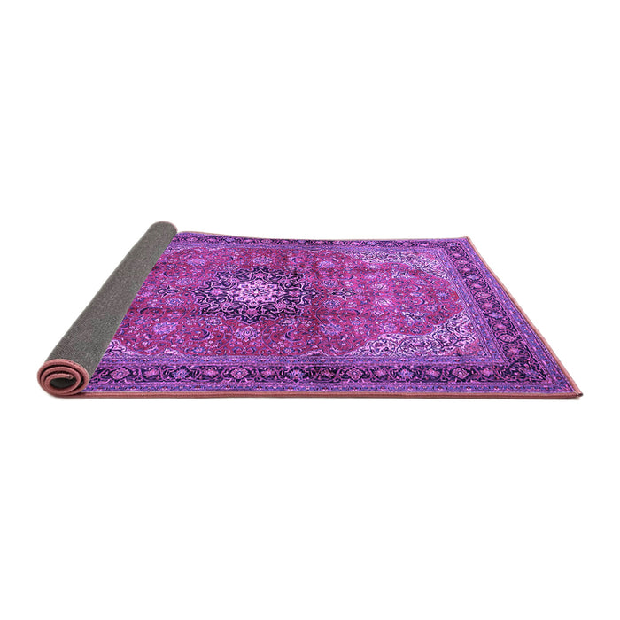 Sideview of Medallion Purple Traditional Rug, tr1934pur
