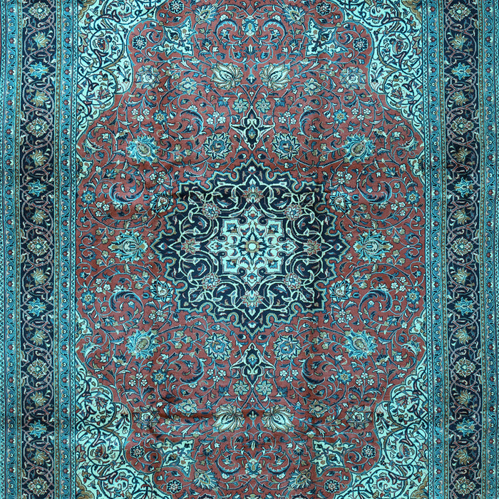 Medallion Light Blue Traditional Rug, tr1934lblu