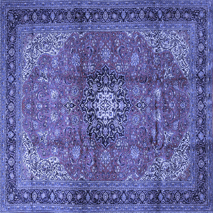 Square Medallion Blue Traditional Rug, tr1934blu