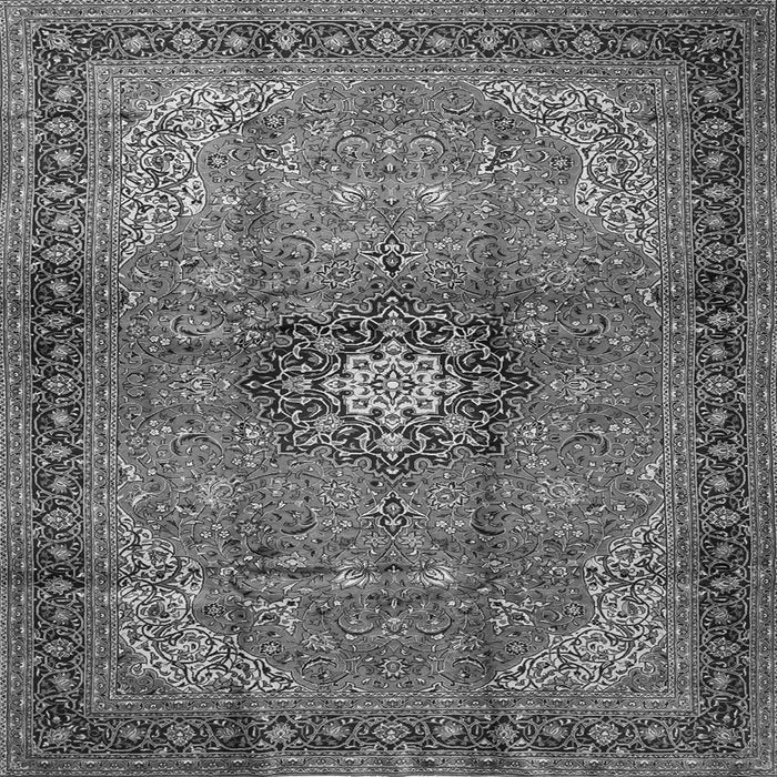 Serging Thickness of Medallion Gray Traditional Rug, tr1934gry