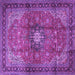 Square Medallion Purple Traditional Rug, tr1934pur