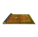 Sideview of Medallion Yellow Traditional Rug, tr1934yw