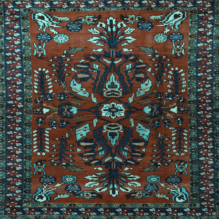 Square Persian Light Blue Traditional Rug, tr1935lblu