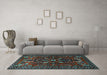 Machine Washable Persian Light Blue Traditional Rug in a Living Room, wshtr1935lblu