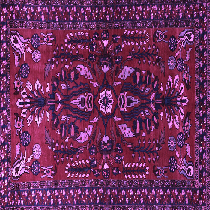 Square Persian Purple Traditional Rug, tr1935pur