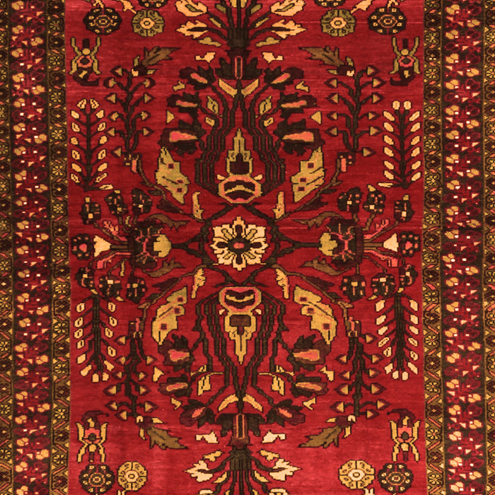 Serging Thickness of Machine Washable Persian Orange Traditional Area Rugs, wshtr1935org