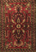 Machine Washable Persian Brown Traditional Rug, wshtr1935brn