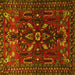 Square Persian Yellow Traditional Rug, tr1935yw