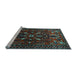 Sideview of Machine Washable Persian Light Blue Traditional Rug, wshtr1935lblu