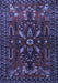 Machine Washable Persian Blue Traditional Rug, wshtr1935blu