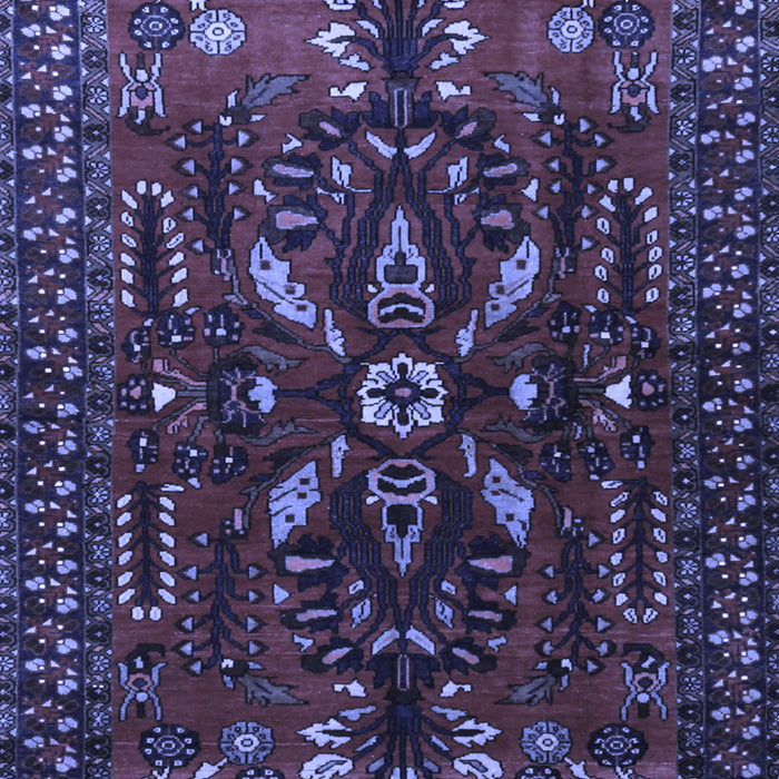 Machine Washable Persian Blue Traditional Rug, wshtr1935blu