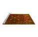 Sideview of Machine Washable Persian Yellow Traditional Rug, wshtr1935yw