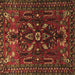 Square Machine Washable Persian Brown Traditional Rug, wshtr1935brn