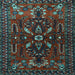 Square Machine Washable Persian Light Blue Traditional Rug, wshtr1935lblu