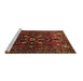 Sideview of Machine Washable Persian Brown Traditional Rug, wshtr1935brn