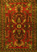 Machine Washable Persian Yellow Traditional Rug, wshtr1935yw