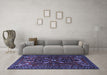 Machine Washable Persian Blue Traditional Rug in a Living Room, wshtr1935blu