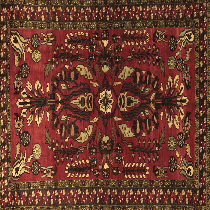 Square Persian Brown Traditional Rug, tr1935brn