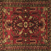 Square Persian Brown Traditional Rug, tr1935brn