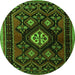 Machine Washable Persian Green Traditional Area Rugs, wshtr1936grn