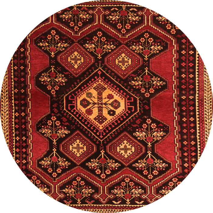 Square Persian Orange Traditional Rug, tr1936org