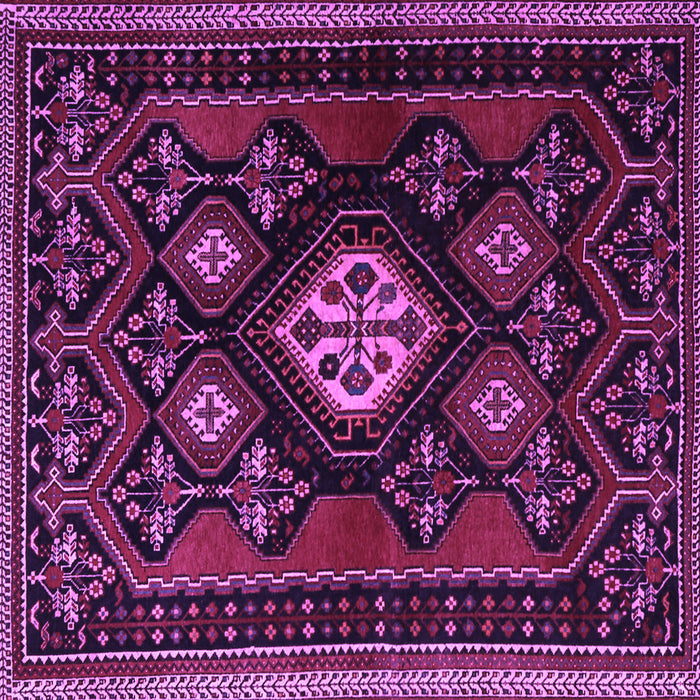 Square Persian Purple Traditional Rug, tr1936pur