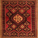 Serging Thickness of Persian Orange Traditional Rug, tr1936org