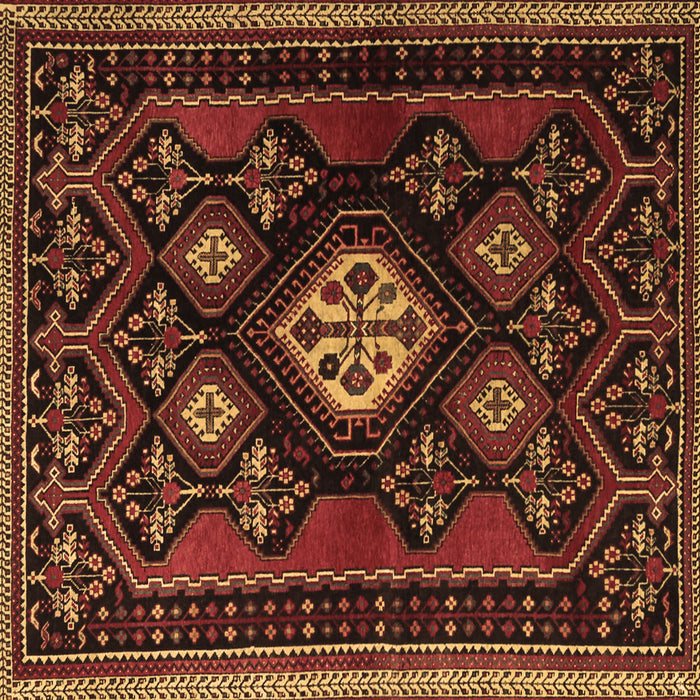 Square Persian Brown Traditional Rug, tr1936brn