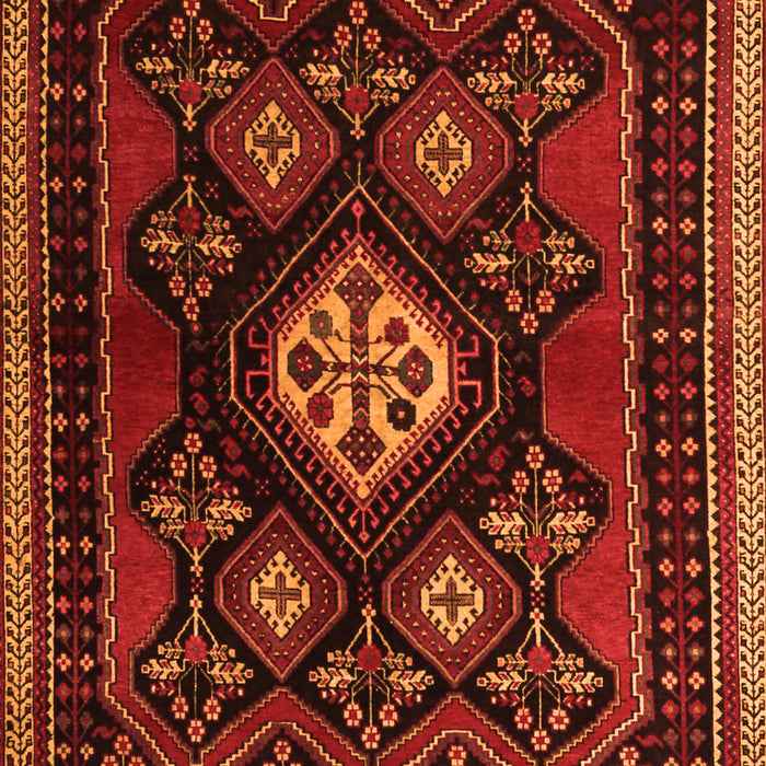 Serging Thickness of Machine Washable Persian Orange Traditional Area Rugs, wshtr1936org