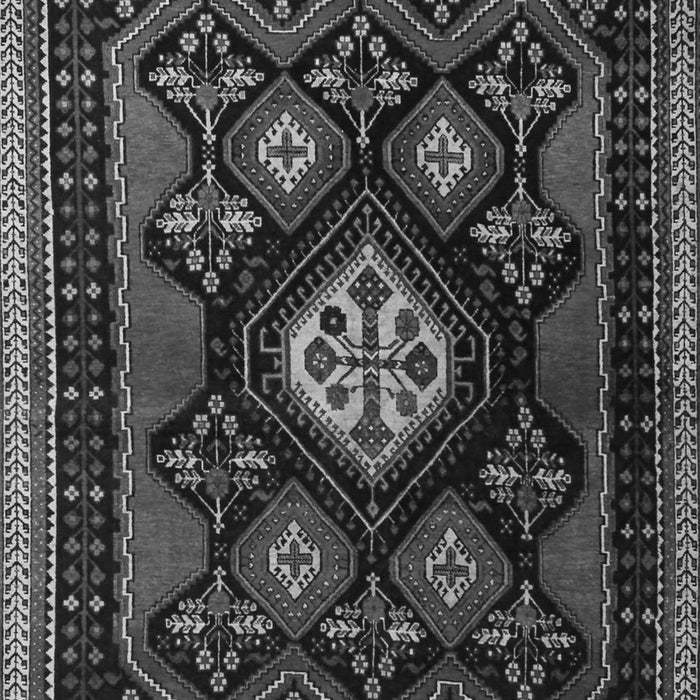 Serging Thickness of Machine Washable Persian Gray Traditional Rug, wshtr1936gry