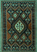 Machine Washable Persian Turquoise Traditional Area Rugs, wshtr1936turq