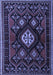 Machine Washable Persian Blue Traditional Rug, wshtr1936blu