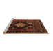 Sideview of Machine Washable Persian Brown Traditional Rug, wshtr1936brn