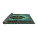 Sideview of Persian Turquoise Traditional Rug, tr1937turq
