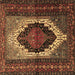 Square Machine Washable Persian Brown Traditional Rug, wshtr1937brn