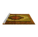 Sideview of Machine Washable Persian Yellow Traditional Rug, wshtr1937yw