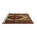 Sideview of Machine Washable Persian Brown Traditional Rug, wshtr1937brn