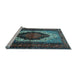 Sideview of Machine Washable Persian Light Blue Traditional Rug, wshtr1937lblu