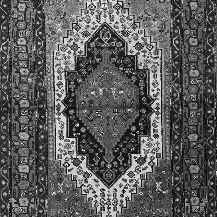 Serging Thickness of Machine Washable Persian Gray Traditional Rug, wshtr1937gry